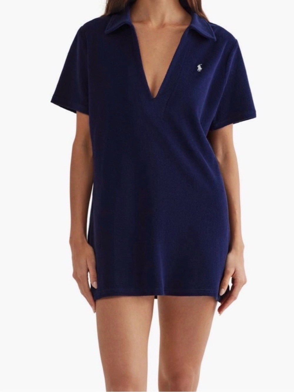 Polo RL Organic Cotton French Terry Cover-up Shirtdress